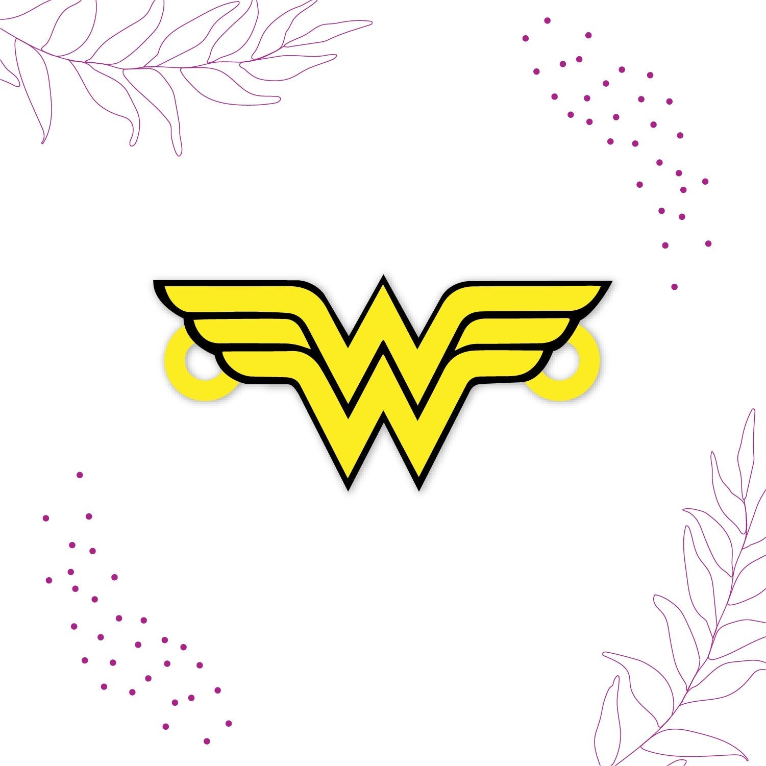 Indianvibez Wonder Woman Wooden Rakhi/Lumba - Kids Rakhi - Swadesiicart