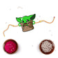 Indianvibez Yoda Wooden Rakhi with Rudraksha, Star Wars Rakhi for Bro, Shop India - Kids Rakhi - Swadesiicart