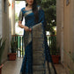 Lorenvalley Premium Pure Handmade Bandhej Kanjivaram silk saree with Zari Weaving Rich Pallu saree - Rama - Swadesiicart