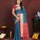 Lorenvalley Fashion Rama Patola Silk Woven Design with Zari Meenakari Weaving motifs Pallu Saree - Swadesiicart