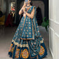 Lorenvalley Rama Pure Rayon Navratri Chaniya Choli, Complete With Sophisticated Printed Foil Work And Gamthi Patch & Lace Touch-Up | Swadesiicart