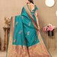 Lorenvalley Fashion Rama Soft Silk Copper Zari weaving Design Saree - Swadesiicart