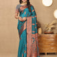 Lorenvalley Fashion Rama Soft Katan Silk Woven Design Copper Zari Weaving Saree - Swadesiicart