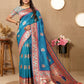 Lorenvalley Fashion Rama Soft Paithani Silk Woven Design Rich Meenakari Zari Weaving Pallu Saree - Swadesiicart