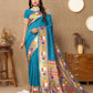 Lorenvalley Fashion Rama Soft Paithani Silk Woven Design Rich Zari Meenakari Weaving Saree - Swadesiicart