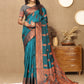 Lorenvalley Fashion Rama Soft Katan Silk Woven Design Copper Zari Weaving Saree - Swadesiicart