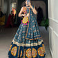 Lorenvalley Rama Pure Rayon Navratri Chaniya Choli, Complete With Sophisticated Printed Foil Work And Gamthi Patch & Lace Touch-Up | Swadesiicart