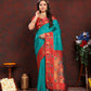 Lorenvalley Fashion Rama Soft Paithani Silk Woven Design Rich Zari Meenakari Weaving Saree - Swadesiicart