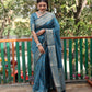 Lorenvalley Premium Bandhej Patola Silk Sarees with kanchi Borders and Contrast Zari Weaving borders Saree - Rama - Swadesiicart