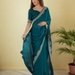 Lorenvalley Fashion Rama Rangoli Silk with Coding Lace Work Saree with Blouse - Swadesiicart