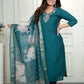 Lorenvalley Fashion Rama Roman Silk Hand Work Kurta Pant with Dupatta - Swadesiicart