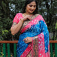 Lorenvalley Premium Pure Bandhej Tapeta Soft light weight silk saree with zari weaving Border - Multicolor - Swadesiicart