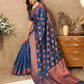 Lorenvalley Fashion Rama Soft Katan Silk Woven Design Copper Zari Weaving Saree - Swadesiicart