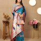 Lorenvalley Fashion Rama Soft Paithani Silk Woven Design Rich Meenakari Zari Weaving Pallu Saree - Swadesiicart