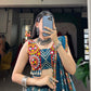 Lorenvalley Rama Pure Rayon Navratri Chaniya Choli, Complete With Sophisticated Printed Foil Work And Gamthi Patch & Lace Touch-Up | Swadesiicart
