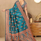 Lorenvalley Fashion Rama Soft Katan Silk Woven Design Copper Zari Weaving Saree - Swadesiicart