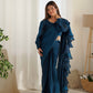 Lorenvalley Ready to wear Jimmy Choo Organza Fabric Border Lace Work Predrapped Saree - Swadesiicart