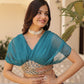Lorenvalley Rama Russian Silk Rich Digital Printed With Foil Embroidery work Lehenga Choli | Swadesiicart