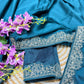 Lorenvalley Fashion Rama Rangoli Silk with Coding Lace Work Saree with Blouse - Swadesiicart