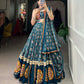 Lorenvalley Rama Pure Rayon Navratri Chaniya Choli, Complete With Sophisticated Printed Foil Work And Gamthi Patch & Lace Touch-Up | Swadesiicart