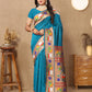 Lorenvalley Fashion Rama Soft Paithani Silk Woven Design Rich Zari Meenakari Weaving Saree - Swadesiicart