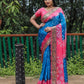 Lorenvalley Premium Pure Bandhej Tapeta Soft light weight silk saree with zari weaving Border - Multicolor - Swadesiicart