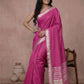 Anaita R Pink Cotton Saree With Blouse
