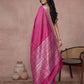 Anaita R Pink Cotton Saree With Blouse