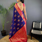 Joban Fashion Maroon Peacock Banarasi Silk Sarees | Swadesiicart
