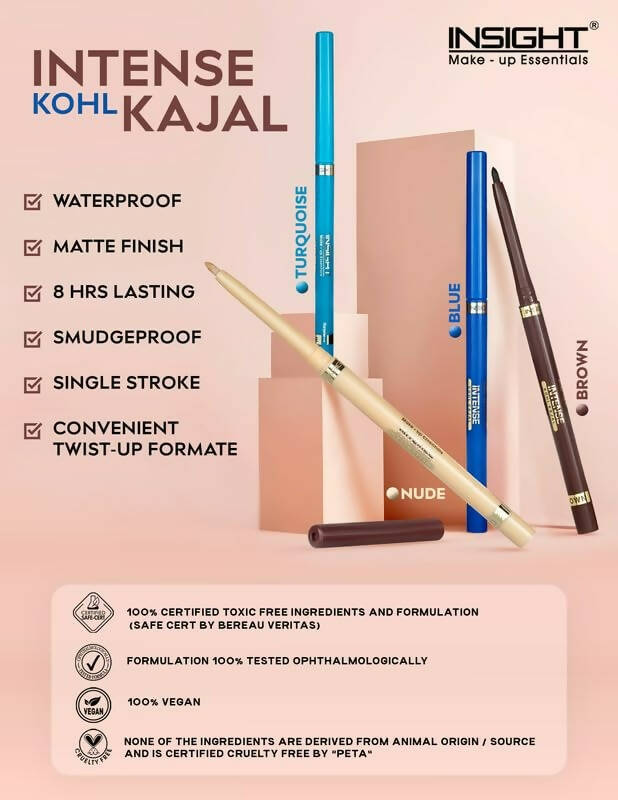Insight Intense Kohl Kajal - Turquoise - Swadesiicart
