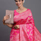 Astita Banarasi Silk Pink Saree | Swadesiicart