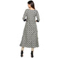NOZ2TOZ Women's Blue & White Rayon Straight Kurta- (1pc set) - Swadesiicart