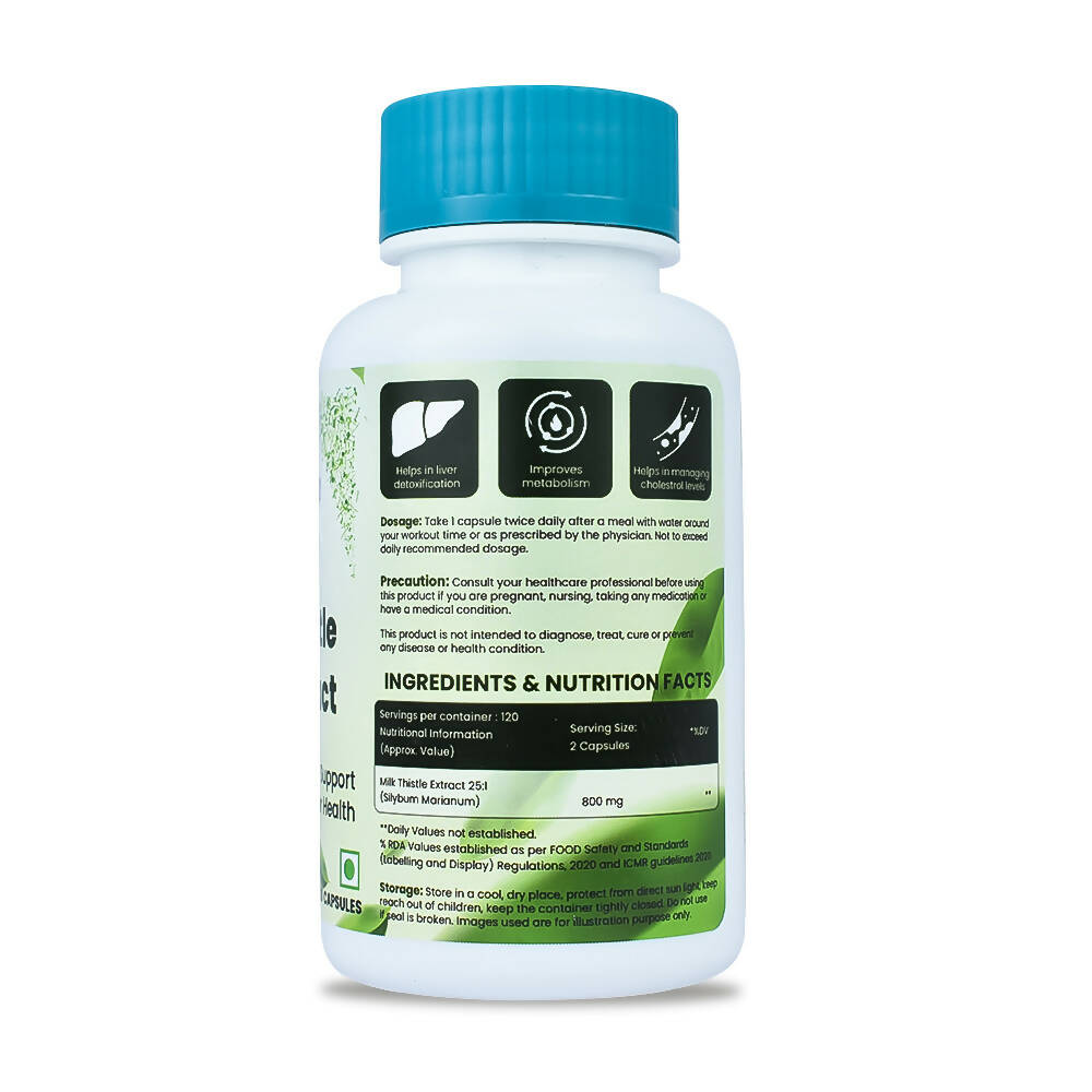 Sprowt Milk Thistle Extract Capsules - Swadesiicart