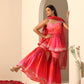 Pomcha Jaipur Pink Gul Bahaar Sharara Set | Swadesiicart