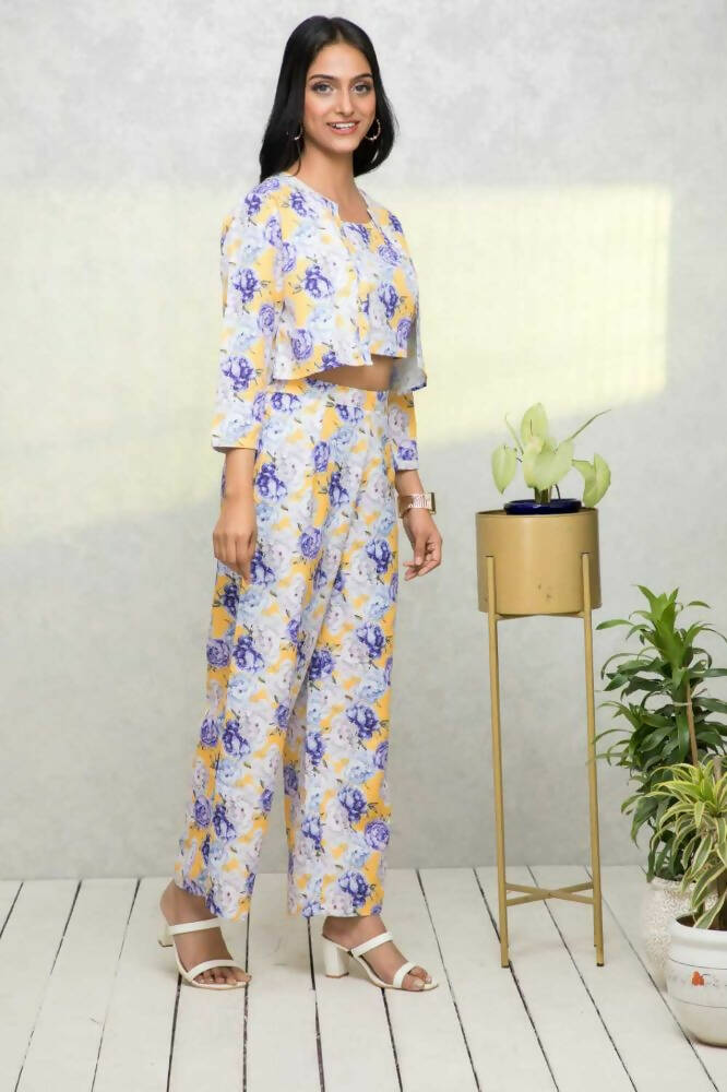 Myshka Women Multi Printed Pastels Co-Ords - Swadesiicart
