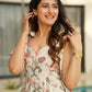 Aayaa Designer Cambric Cotton Printed Full Flaired Gown - Multi Color