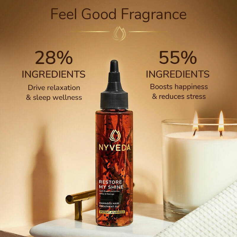 Nyveda Damaged Hair Treatment Oil | Restore My Shine | Swadesiicart
