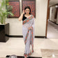Vamsee Sandhya Grey Georgette Saree - Swadesiicart