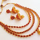 Pink Kemp Three Layer Necklace Set