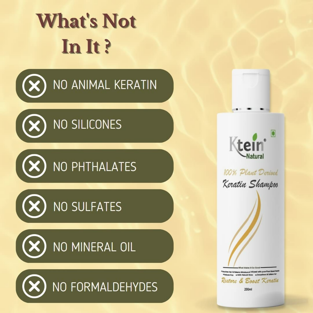 Ktein Natural Plant Derived Keratin Shampoo - Swadesiicart