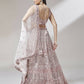 House of Panchhi Rose Gold Net Mirror & Sequinse embroidery Lehenga choli & Dupatta | Swadesiicart