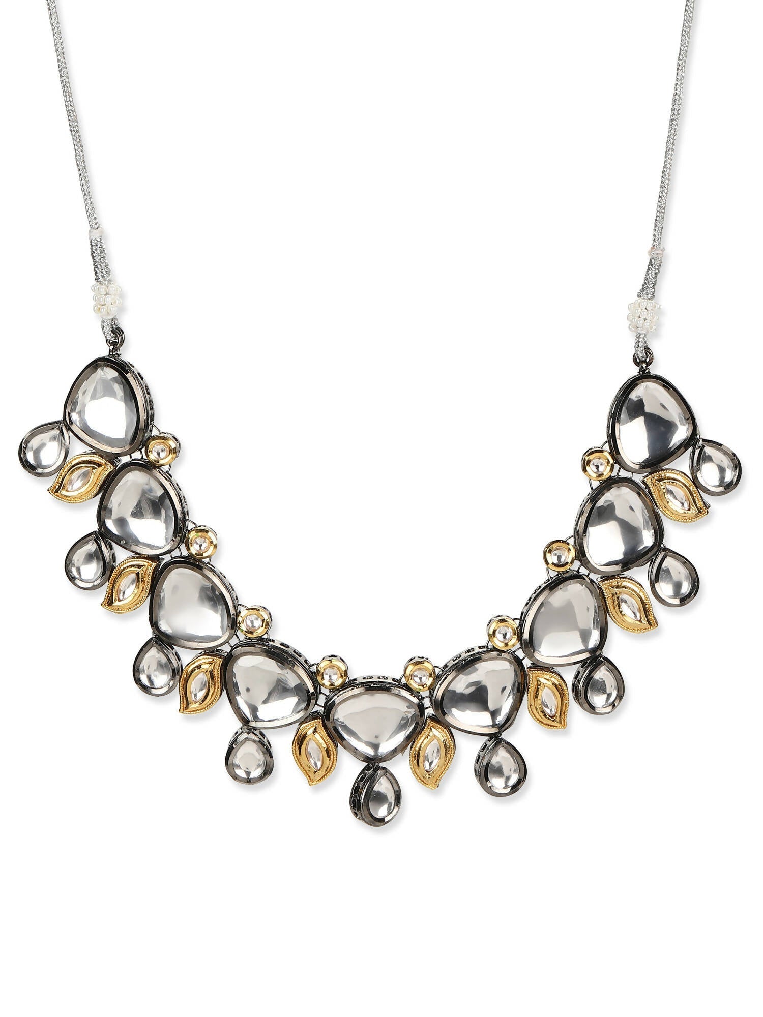 Women's Rhodium-Plated Necklace - Ruby Raang | Swadesiicart