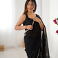 Black Fendy Designer Beads Moti,Val Sequence Work Saree - Siara