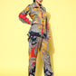 Yufta Red Paisley Printed Satin Co-Ords - Swadesiicart