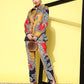 Yufta Red Paisley Printed Satin Co-Ords - Swadesiicart