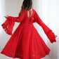 Lorenvalley Fashion Red Faux Georgette Lukhnowi Sequence Work Anarkali Kurta Pant With Dupatta Set - Swadesiicart