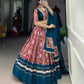 Lorenvalley Red Dola Silk and Rayon with Printed With Foil Work And Lace Touch Up Lehenga Choli | Swadesiicart