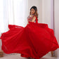Lorenvalley Red Faux Georgette Stitched Lehenga Embroidery Blouse with Dupatta | Swadesiicart
