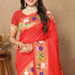 Lorenvalley Fashion Red Soft Paithani Silk Woven Design Rich Zari Meenakari Weaving Saree - Swadesiicart