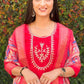 Lorenvalley Fashion Red Roman Silk Hand Work Kurta Pant with Dupatta | Swadesiicart